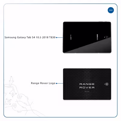 برچسب پوششی ماهوت مدل Range-Rover-Logo مناسب برای تبلت سامسونگ Galaxy Tab S4 10.5 2018 T830