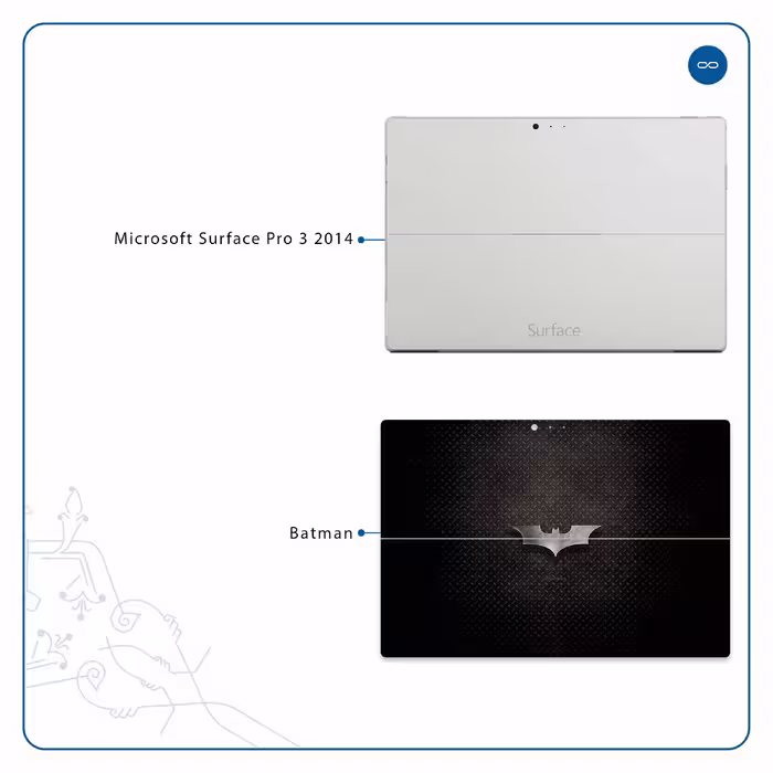برچسب پوششی ماهوت مدل Batman مناسب برای تبلت مایکروسافت Surface Pro 3 2014