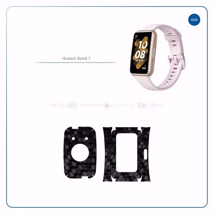 برچسب ماهوت طرح Honey-Comb-Circle مناسب برای ساعت هوشمند هوآوی Band 7