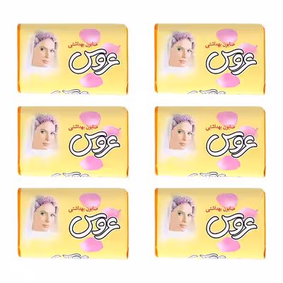صابون شستشو عروس (پاکسان) مدل W-W وزن 75 گرم بسته 6 عددی