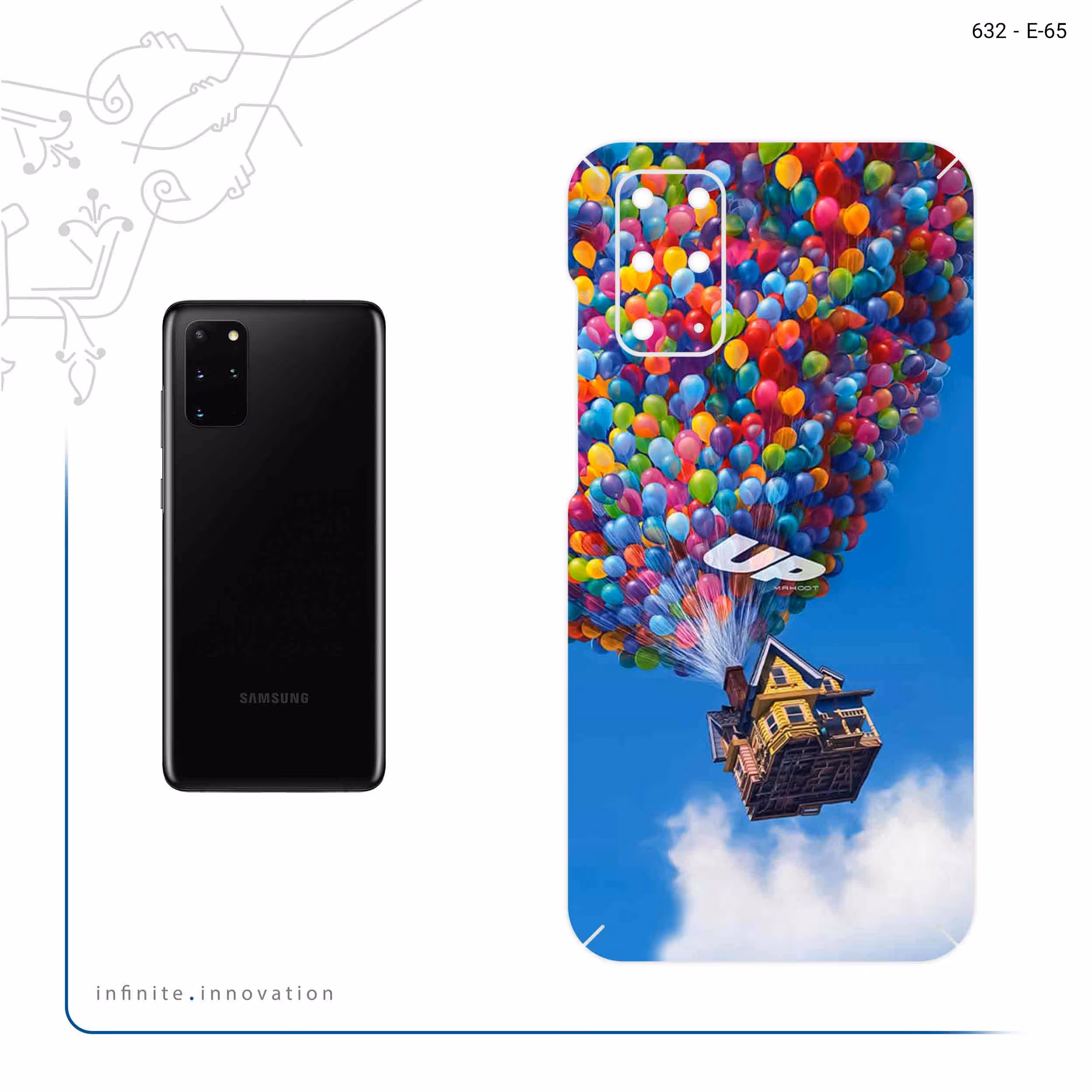 برچسب پوششی ماهوت مدل UP مناسب برای گوشی موبایل سامسونگ Galaxy S20 Plus