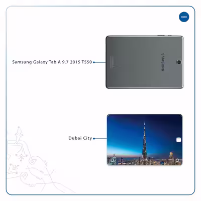 برچسب پوششی ماهوت مدل Dubai City مناسب برای تبلت سامسونگ Galaxy Tab A 9.7 2015 T550