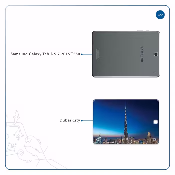 برچسب پوششی ماهوت مدل Dubai City مناسب برای تبلت سامسونگ Galaxy Tab A 9.7 2015 T550