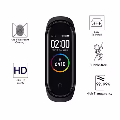 محافظ صفحه نمایش لاین مدل RT007 مناسب برای ساعت هوشمند شیایومی Mi Band 4 بسته دو عددی