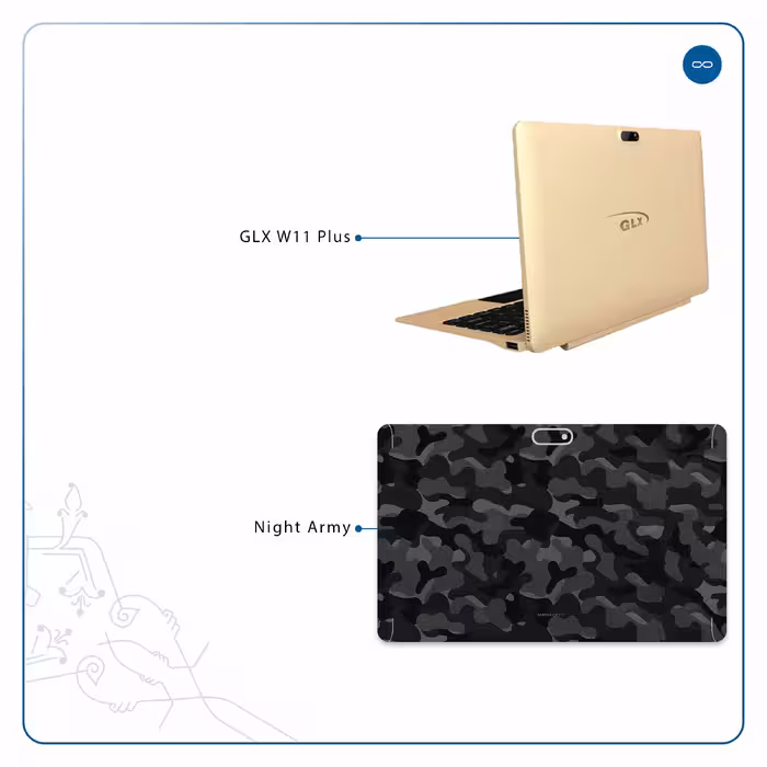 برچسب پوششی ماهوت مدل Night-Army مناسب برای تبلت جی ال ایکس W11 Plus