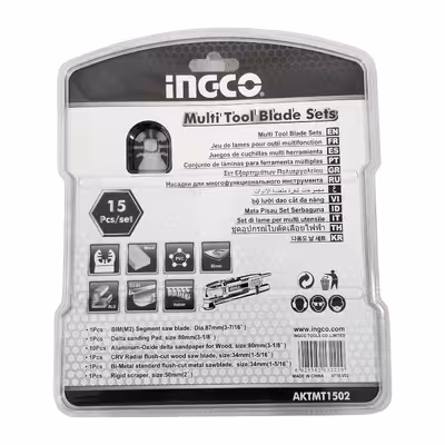 لوازم جانبی ابزار همه کاره اینکو مدل AKTMT1502-15-pcs/set مجموعه 15 عددی 