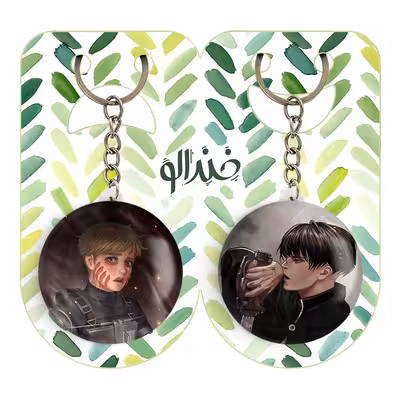 جاکلیدی خندالو مدل ارمین آرلرت و لیوای آکرمن انیمه اتک آن تایتان کد 1096110965 مجموعه 2 عددی