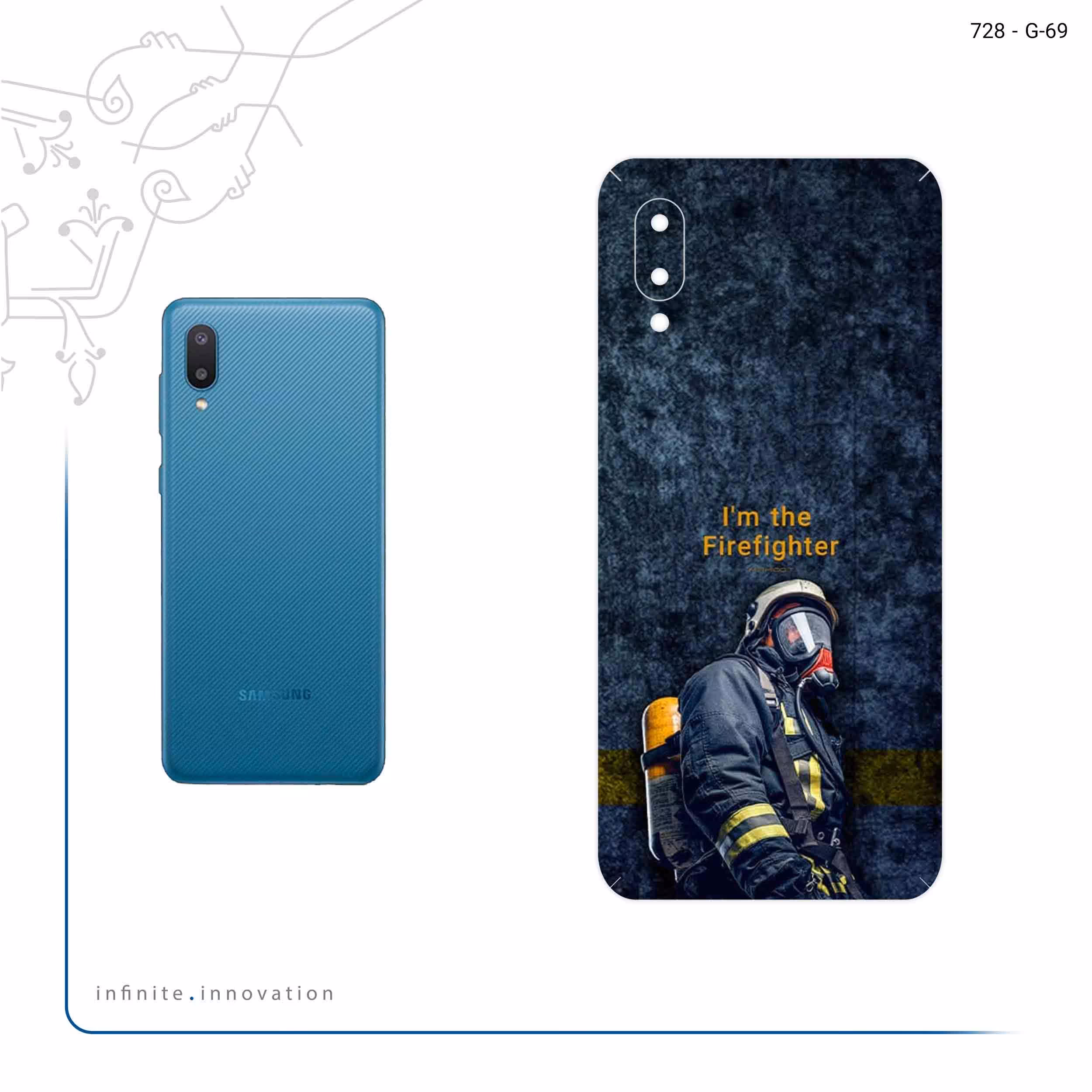 برچسب پوششی ماهوت مدل Firefighter مناسب برای گوشی موبایل سامسونگ Galaxy M02