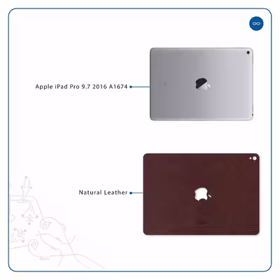 برچسب پوششی ماهوت مدل Natural-Leather مناسب برای تبلت اپل iPad Pro 9.7 2016 A1674