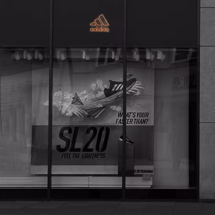 چراغ دیواری نئون دیزاین طرح ORG