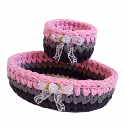 سبد قلاب بافی تریکو کد bs04 مجموعه 2 عددی