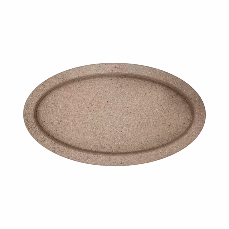 بیس MDF سینی بیضی لبه دار کف 3میل 30*45 سانت