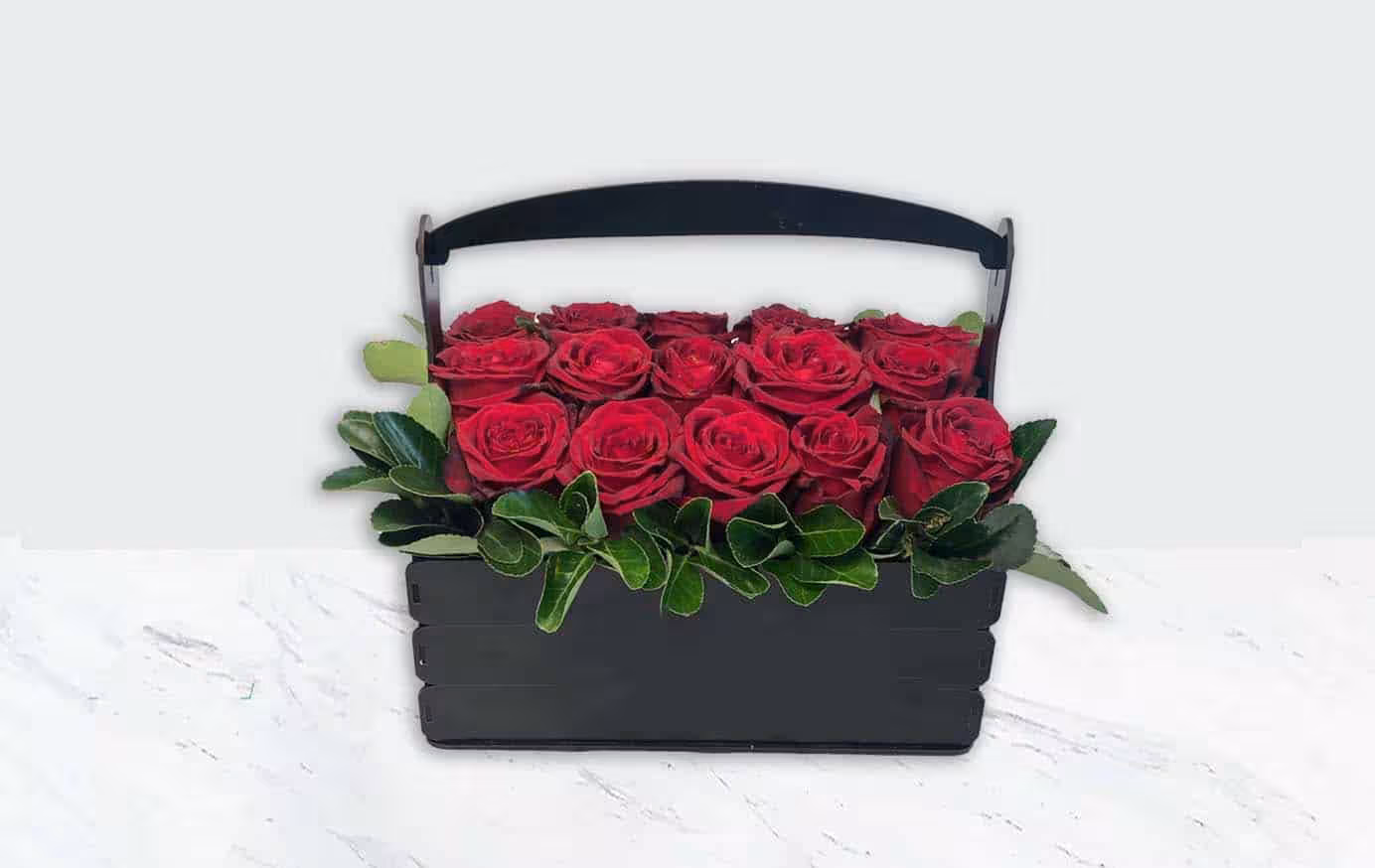 باکس گل Wooden Basket