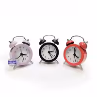 ساعت رومیزی زنگدار فانتزی استیل کوچک در 3 رنگ