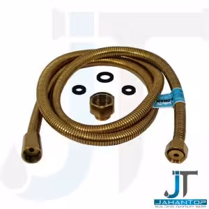 شیلنگ دوش فنری ریزبافت برنجی طلامات کهن