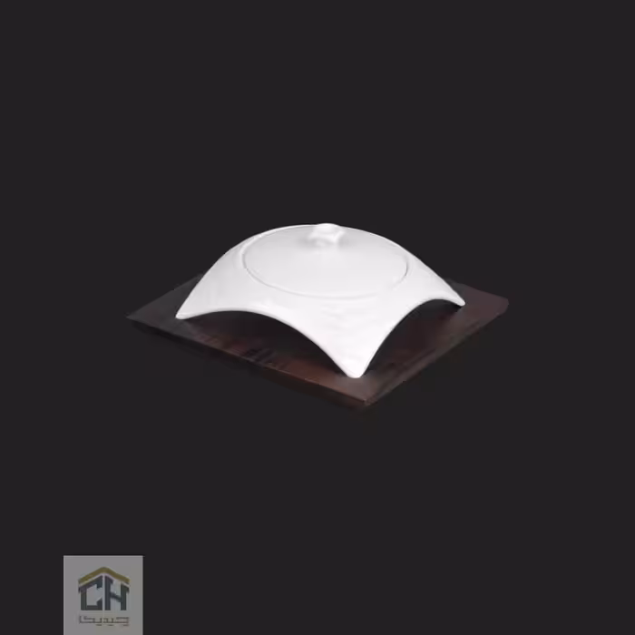 مربا خوری سرامیکی زیر چوبی گلدکیش طرح Wave مدل G109315