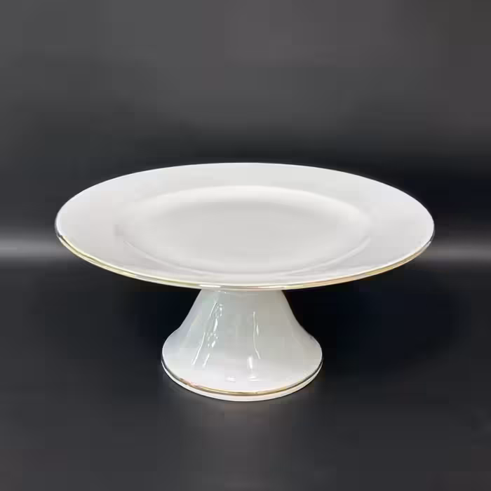 شیرینی خوری پایه دار لب طلا | amazonchi