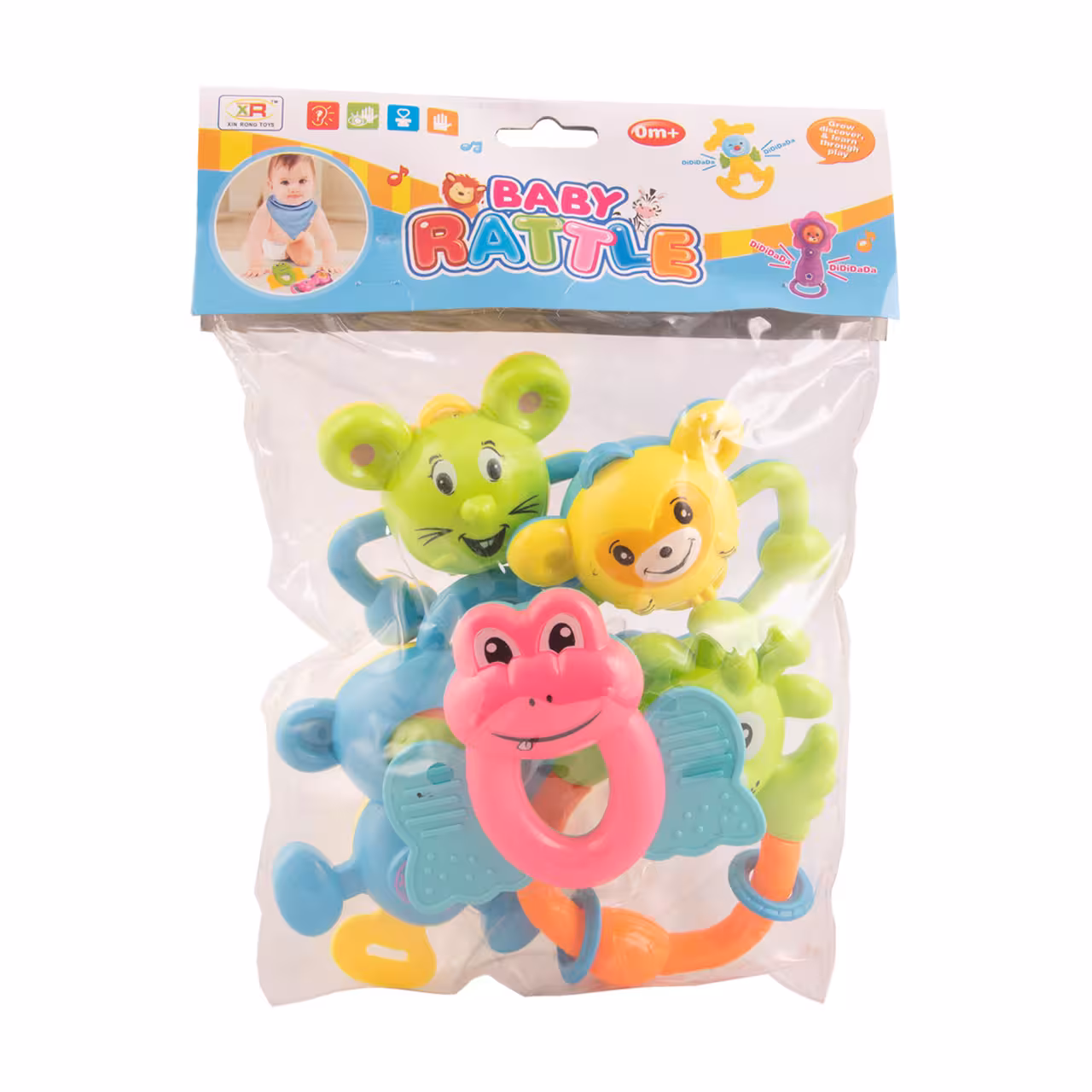 ست جغجغه مدل حیوانات بسته 5 عددی کد 603