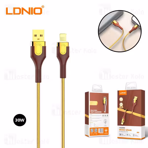 کابل شارژر الدینیو سیم گرد مدل LS681 iphone