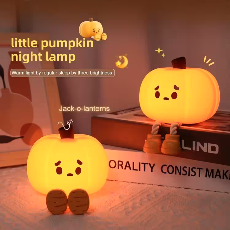 چراغ خواب شارژی کدو حلوایی