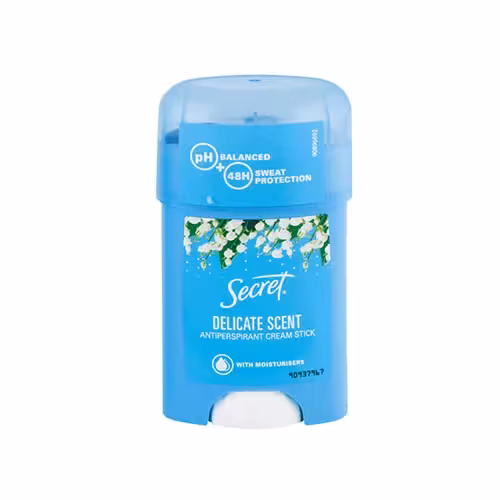 دئودرانت صابونی سکرت Secret با رایحه گل زنبق دره مدل Delicate Scent حجم 40 میل
