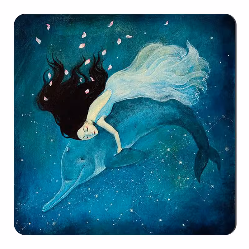 مگنت طرح دختر و دلفین کد wmg318