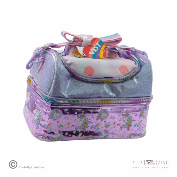 کیف ظرف غذا دوجداره دوزیپ وست یونی کورن کد2058-6