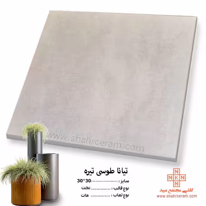 سرامیک تیانا طوسی تیره 30*30 کاشی مجتمع