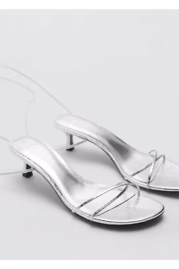 کفش صندل زنانه سندل پاشنه‌بلند با بند برند MANGO – 7428