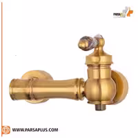 شیر توالت دوان مدل کلور طلایی مات