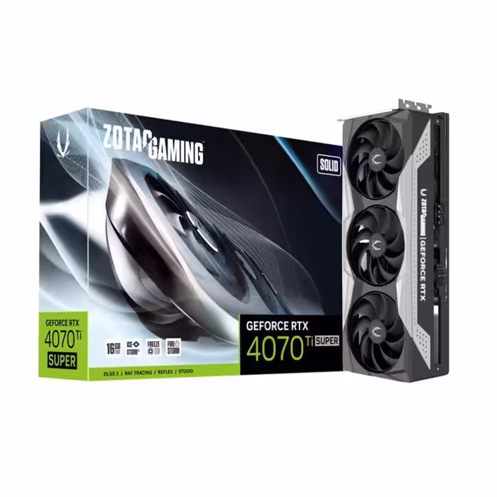 کارت گرافیک  زوتک مدل GAMING GeForce RTX 4070 Ti SUPER SOLID 16GB GDDR6X حافظه 16 گیگابایت
