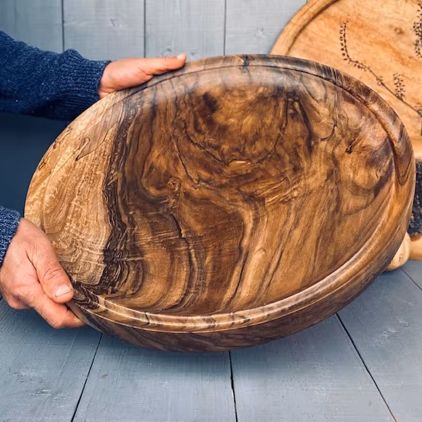 ظرف چوبی پذیرایی گردو کد 010043