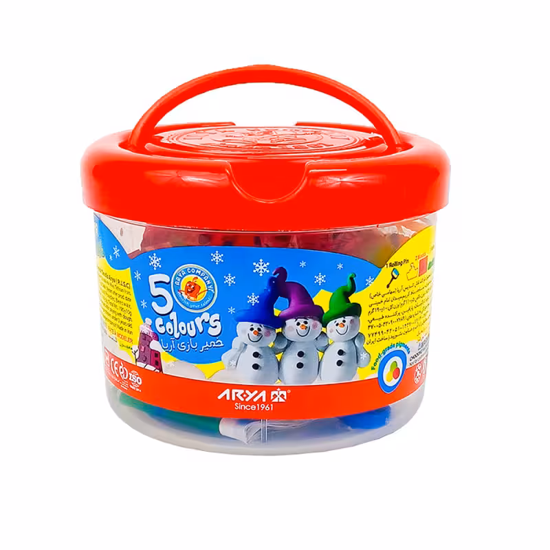 خمیر بازی آریا 5 رنگ سطلی