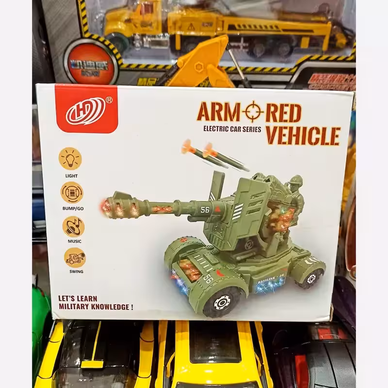 اسباب بازی تانک باطری خور تیر پرتابی موزیکال