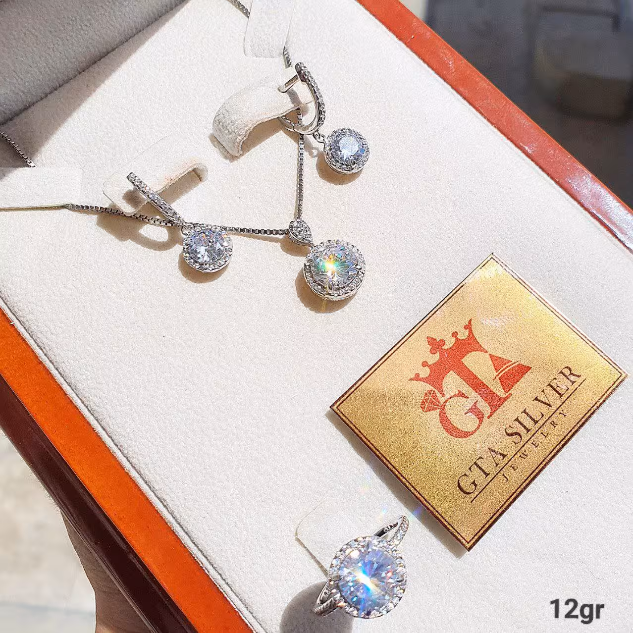 نیمست نقره 925روکش طلا تضمینی