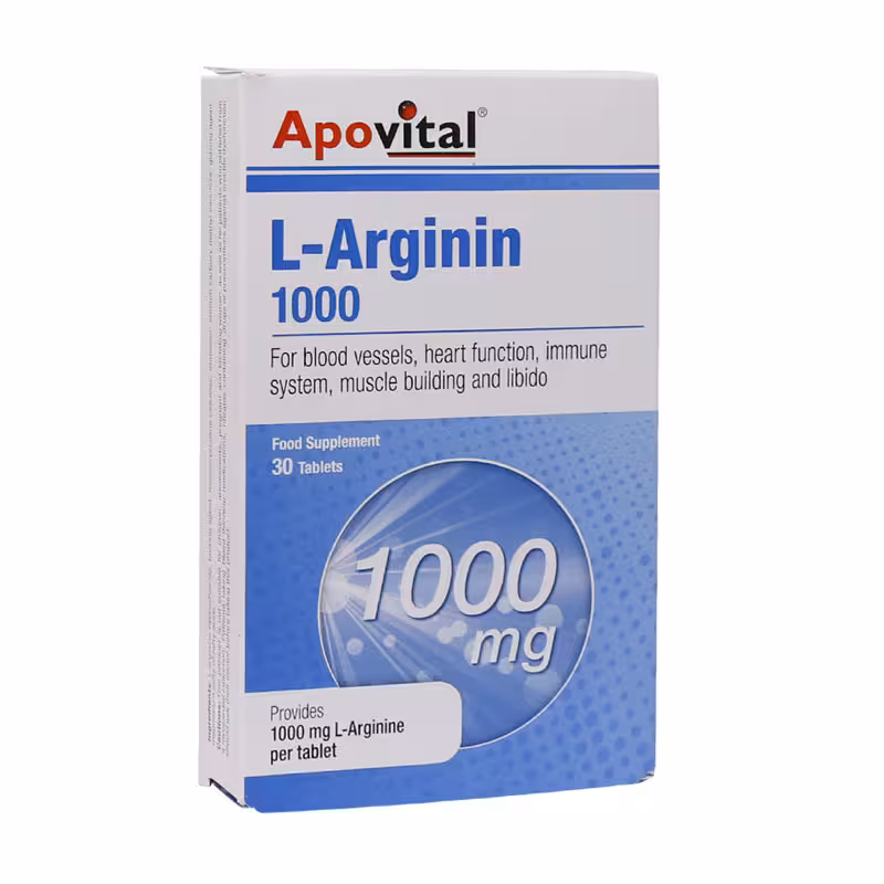 قرص ال آرژنین 1000 میلی گرم آپوویتال 30 عدد | Apovital L Arginine 1000 mg