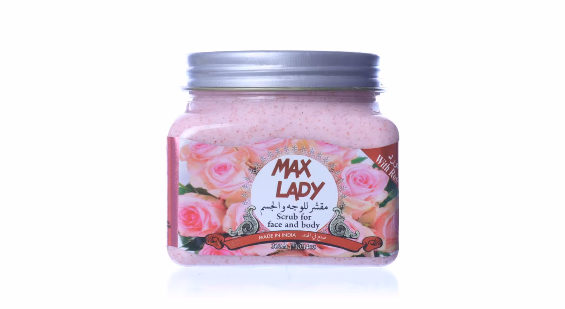 اسکراب شنی صورت و بدن گل رز مکس لیدی 300ml