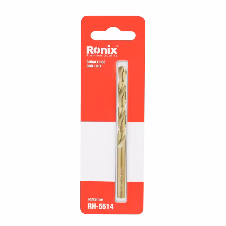 مته  کبالت سایز 6 میلیمتر رونیکس مدل RH-5514 سایز 6 رونیکس مدل 5514 مته آهن 6 رونیکس جنس بدنه فولاد ضد زنگ