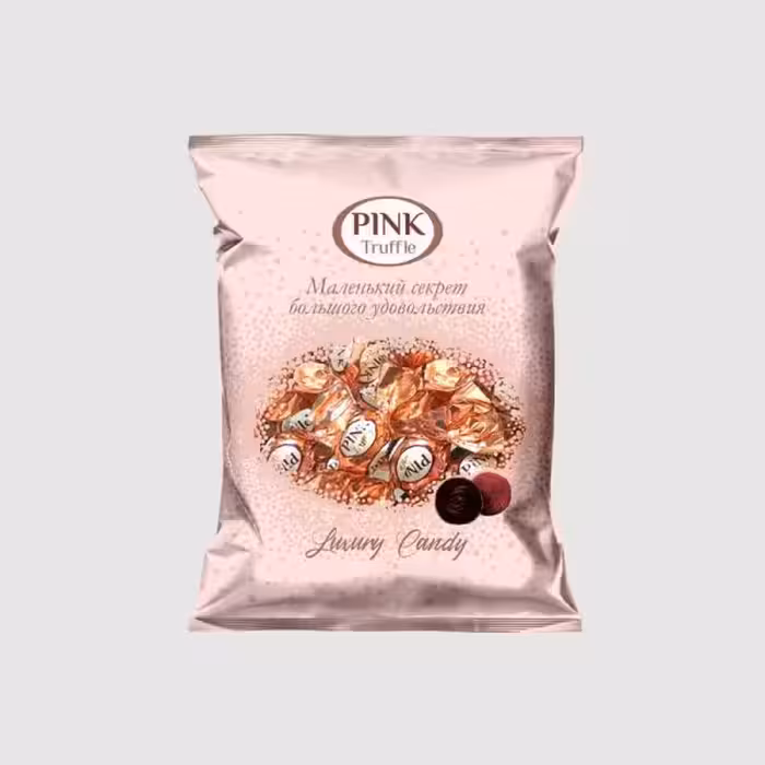 شکلات ترافل پینک صورتی روسی اورجینال Pink بسته یک کیلویی