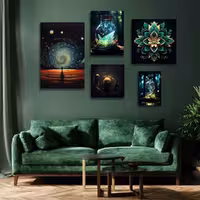 تابلو شاسی 5 تکه طرح ماشین و کره کد 38016