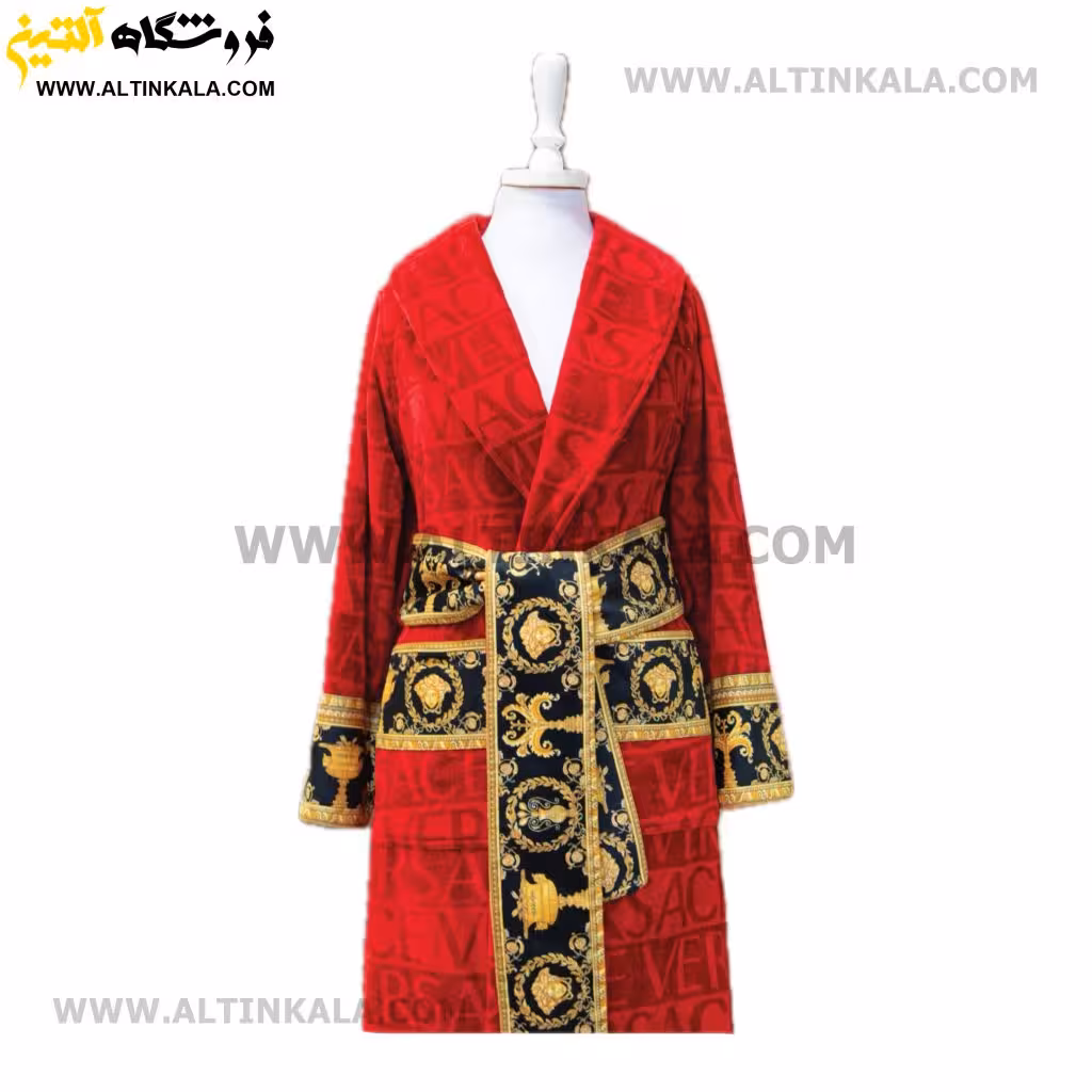 حوله پالتویی پودایران طرح ورساچه قرمز سایز 115
