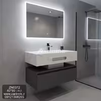 روشویی سرامیکی مدرن سفیدطوسی زرین نیک کد ZN0372