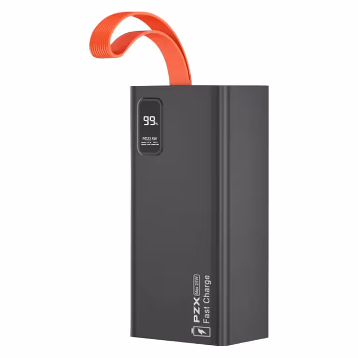 پاوربانک پی زد ایکس مدل V78 Fast Charge 22.5W با ظرفیت 40000 میلی آمپر ساعت