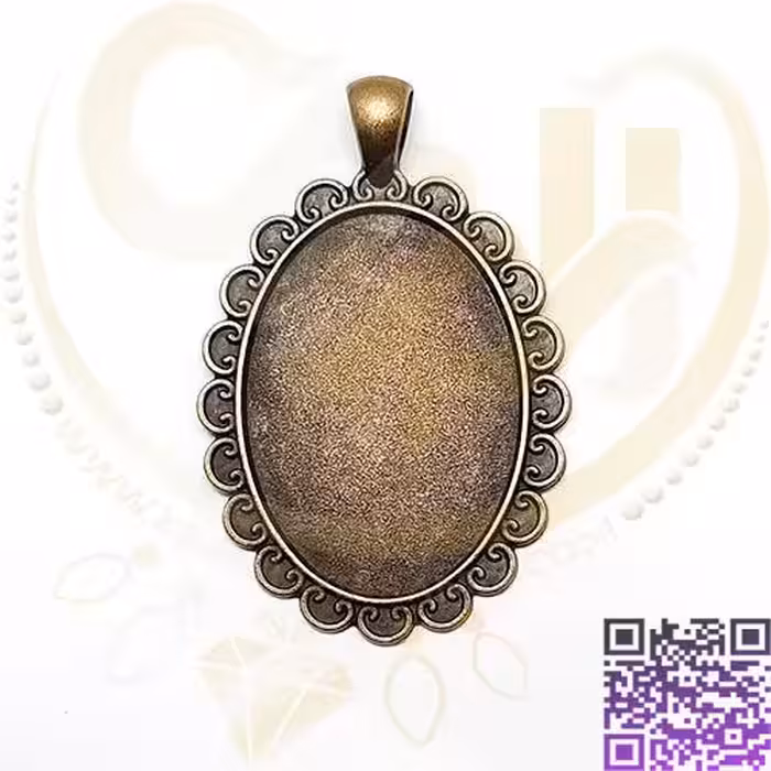 قاب برنزی بیضی ابعاد2/5*3/5 کد514