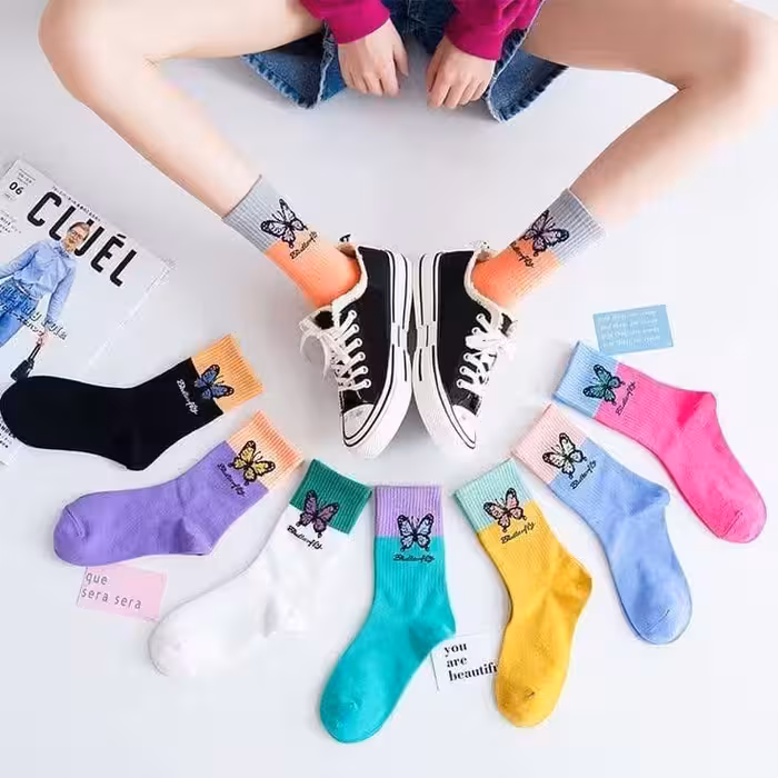 جوراب ساقدار کش انگلیسی پروانه