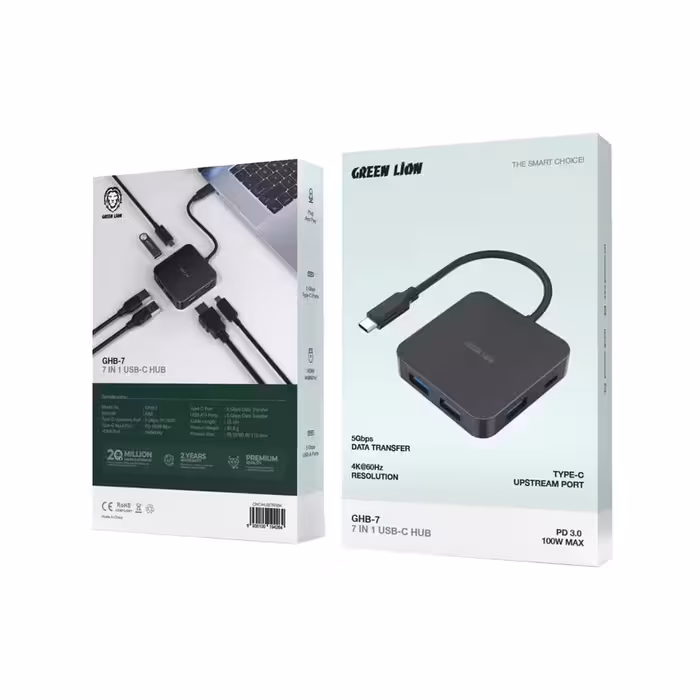 هاب 7در1 یو اس بی سی گرین Green GHB-7 7IN1 USB-C Hub