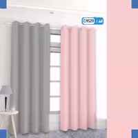 پرده تصویری طرح طوسی صورتی برند پرنا