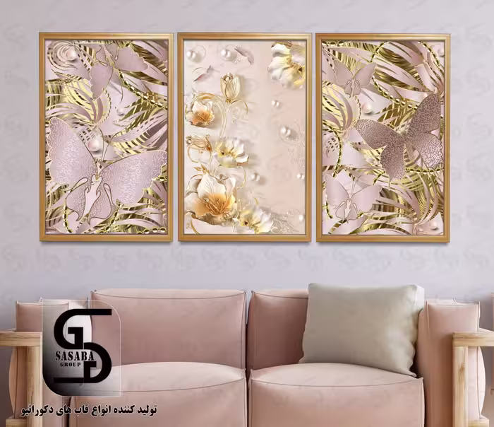 تابلو دکوراتیو سه تکه 60*40 درجه1
