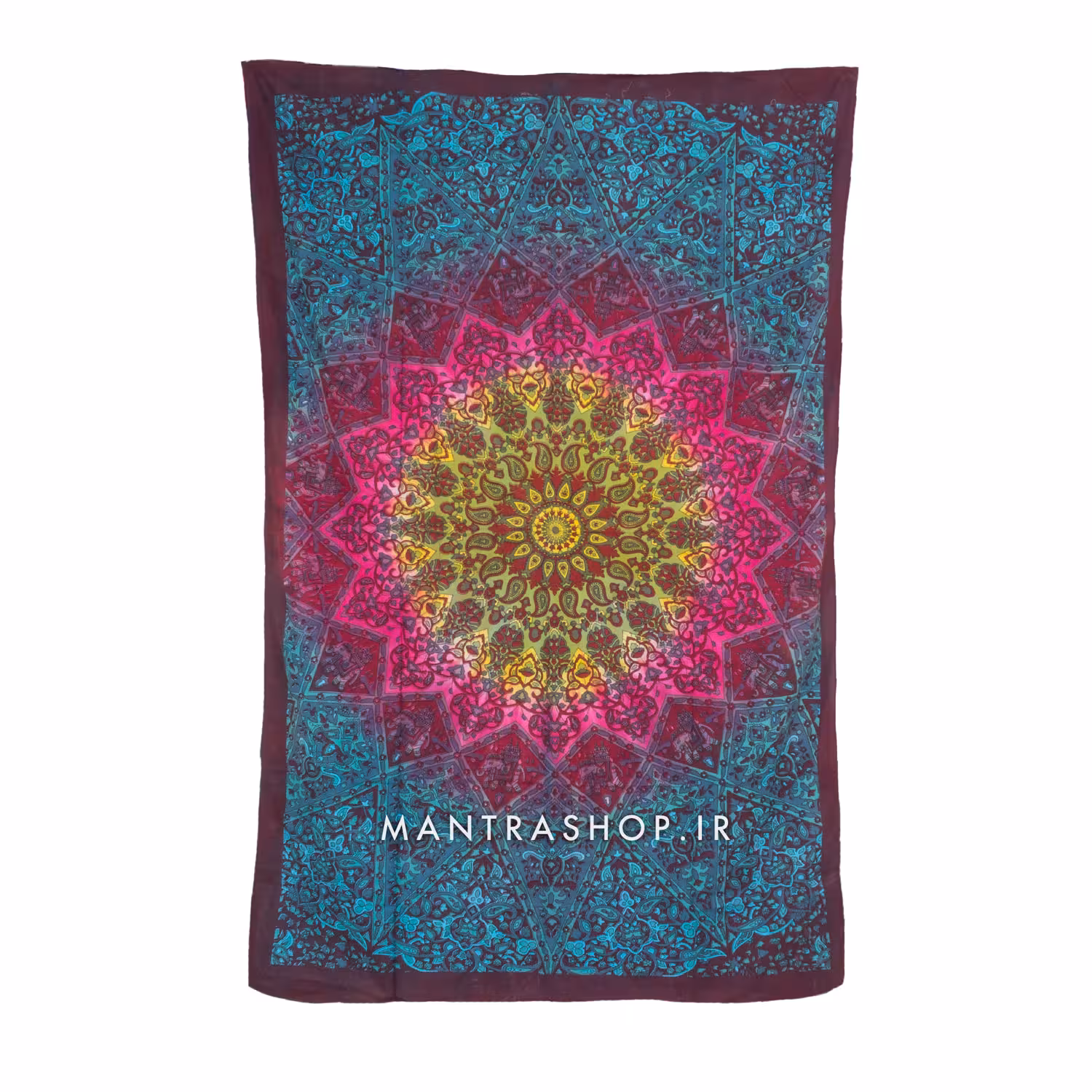 بکدراپ تپستری هندی طرح ماندالا (رو تختی یک نفره) کد 187