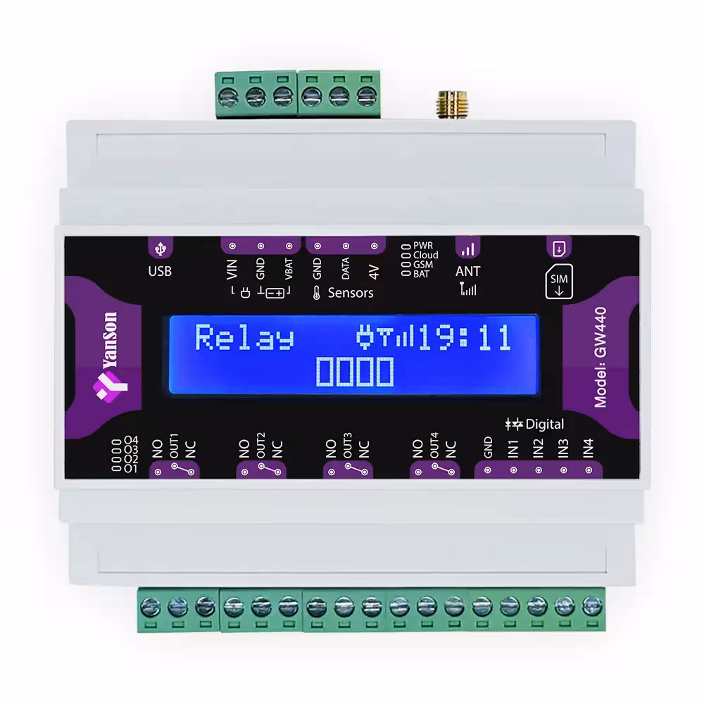 کنترلر پیامکی سیمکارتی هوشمند چهارکانال YanSon مدل GW440